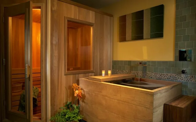 wellness sauna badewanne mit whirlpool moderne badezimmer