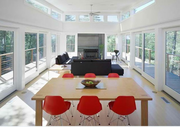 15 hinreißende Esszimmer in Rot, Weiß und Schwarz