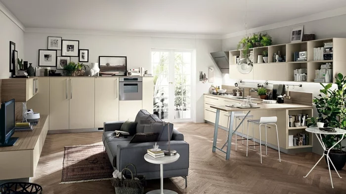wohnzimmer einrichtungsideen minimalistisch neutrale farbgestaltung