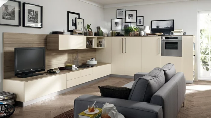 wohnzimmer einrichtungsideen minimalistisch tv wohnwand