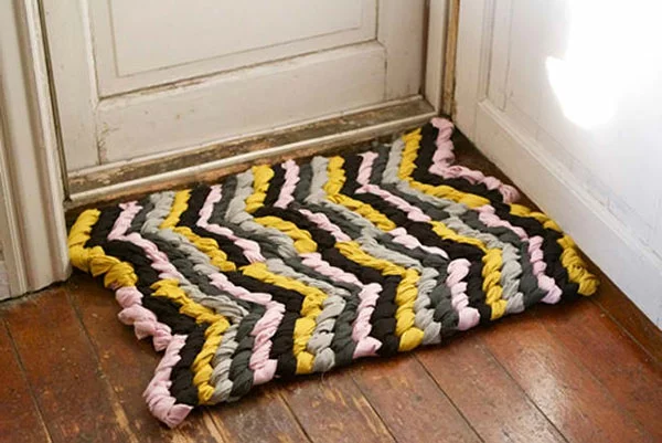 DIY Teppiche und Fußmatten streifen bunt