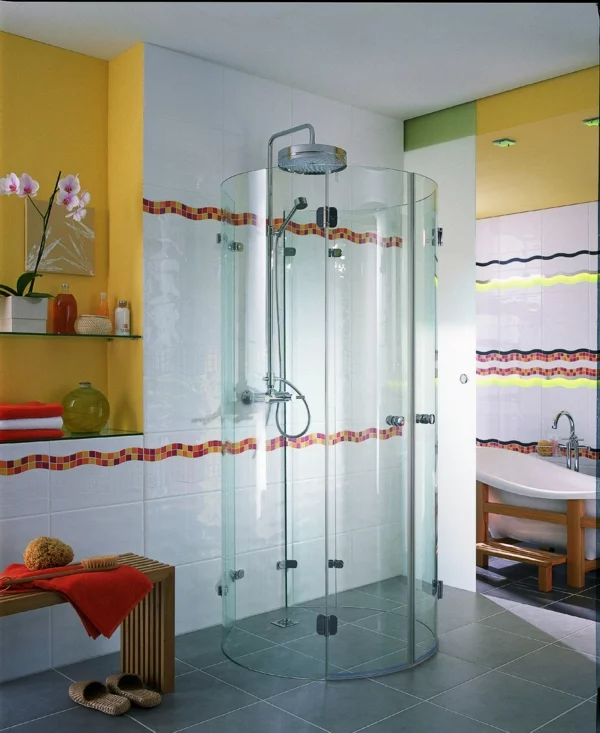 Fertig duschkabinen duschkabinen komplettduschen gelb