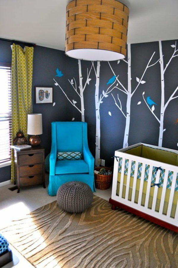 Kombinationen von Wandfarben babyzimmer blau