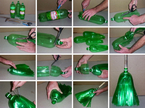 Recycling von Plastikflaschen anleitung bilder