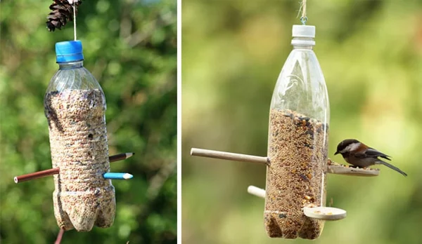 Recycling Plastikflaschen vogelfutter
