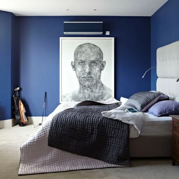 Schlafzimmer komplett gestalten art wand