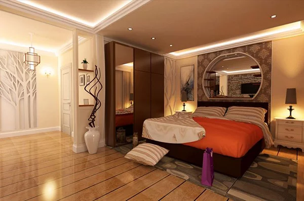 Schlafzimmergestaltung schlafzimmer einrichten Wandfarben deko beleuchtung