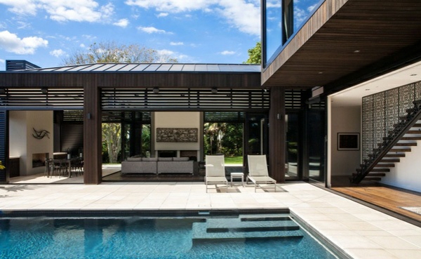 architektenhaus außenbereich nachhaltige architektur außenbereich pool