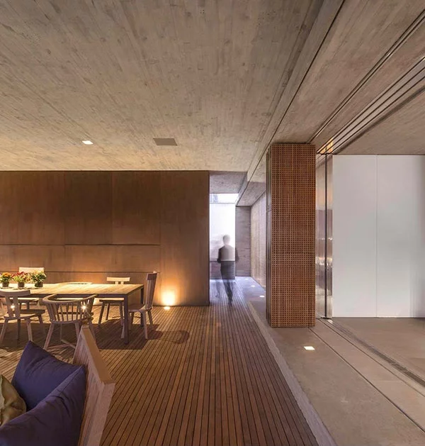 architektur und design p haus brasilien moderne inneneinrichtung aus holz wohnbereich