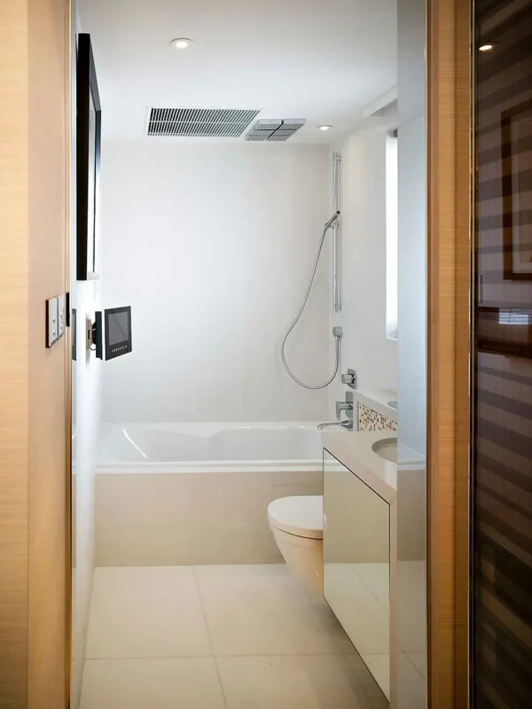 badewanne verfliesen einbauwanne moderne badezimmer schick minimalistisch