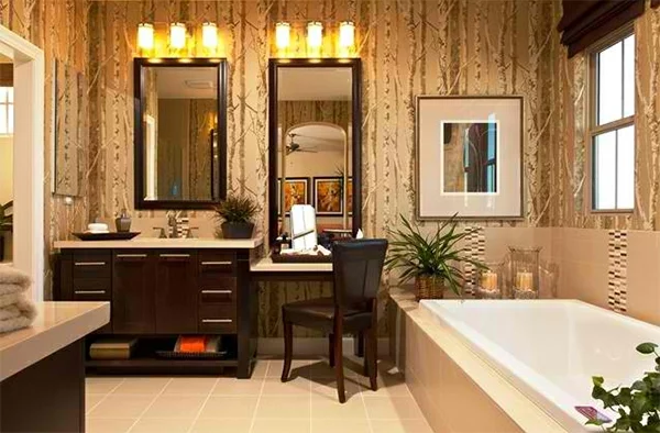 badezimmer badspiegel badmöbel beleuchtung dekoideen
