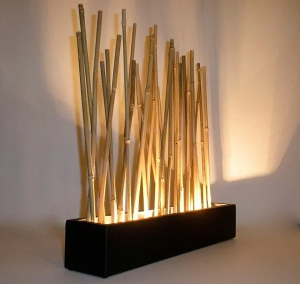 bambus deko bambusholz lampe