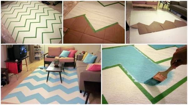 blau-grün-schuhe-DIY-Teppiche-und-Fußmatten