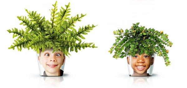 blumenkübel moderne pflanzgefäße deko ideen good designer zimmerpflanzen gesicht blumentopf