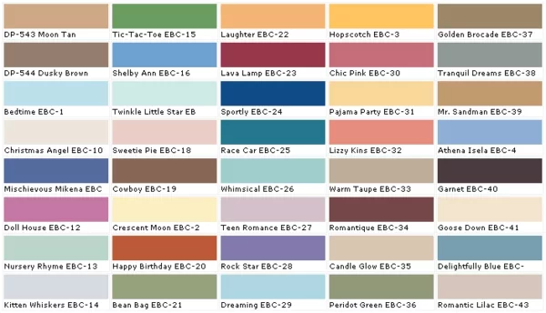 bunte Farbtafel Wandfarben Ideen für Wandgestaltung Trendfarben von Benjamin Moore 