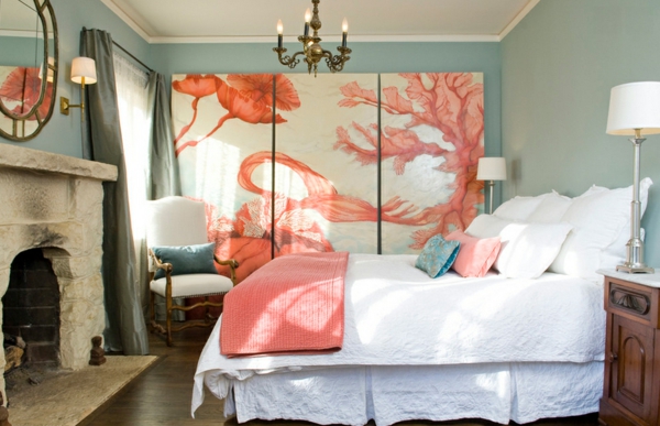 coole einrichtungsideen schlafzimmer paravent wanddeko ideen wandschirm