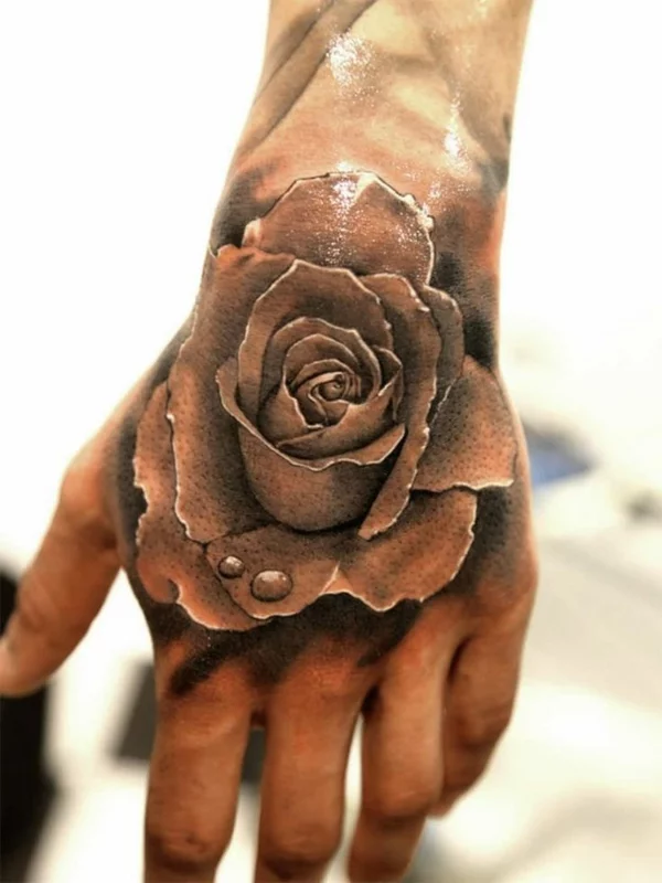 coole tattoos 3d rose blumen tattoo 