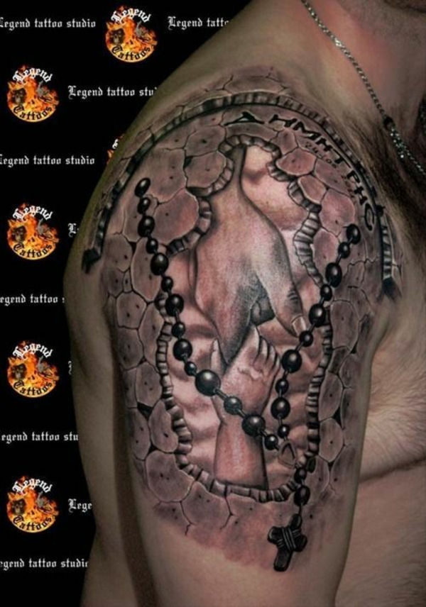 coole tattoos 3d schulter