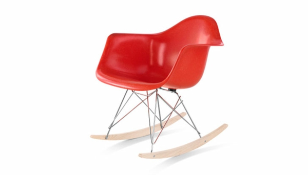 designer möbel designstühle eames shell chair rot schaukelstuhl