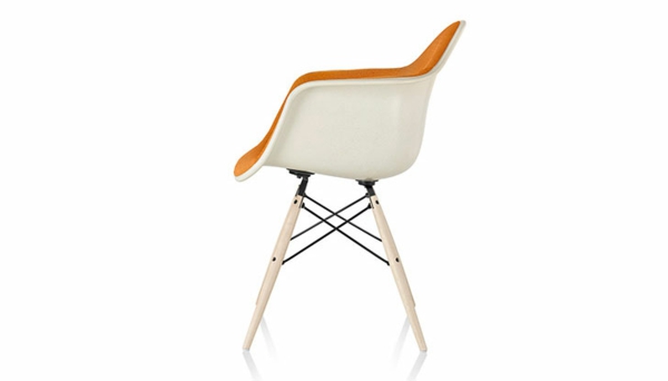 designer möbel designstühle eames shell chair weiß gepolstert