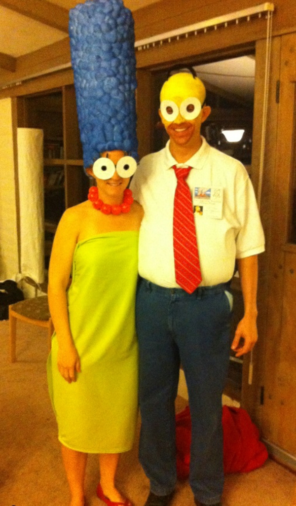 diy kleidung karnevalskostüme Marge und Homer
