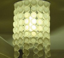Außerordentliche DIY Lampe aus Flaschendeckeln