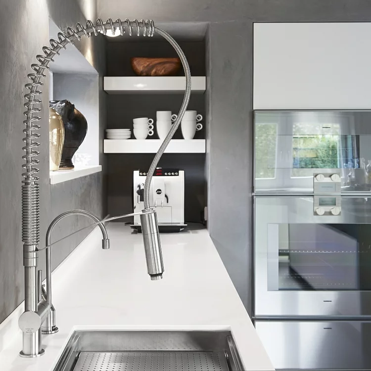 edelstahl küchenarmatur moderne küche wasserhahn küchenspüle