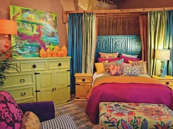 farbideen schlafzimmer farbige einrichtungsideen schrankbett 