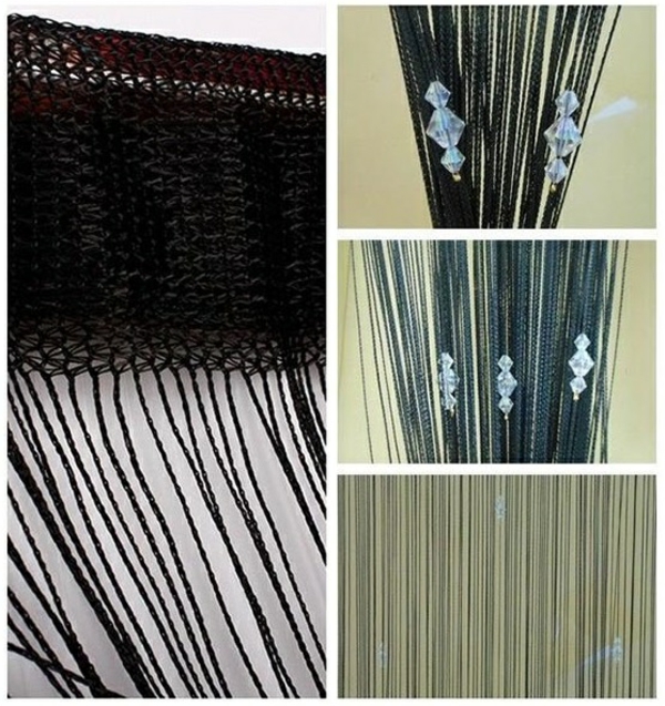 dekorationsvorschläge gardinen  vorhänge schwarz weiß schmuck