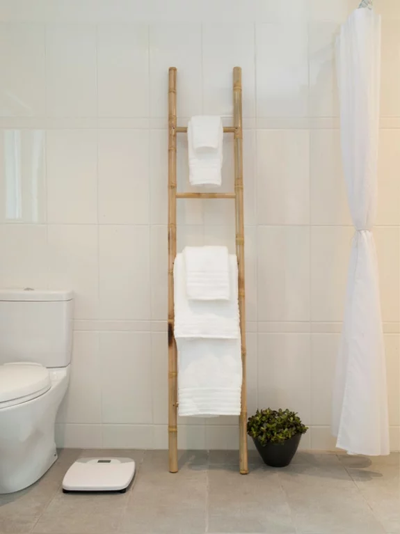 handtuchleiter holz bedezimmer möbel nachhaltiges design bambus