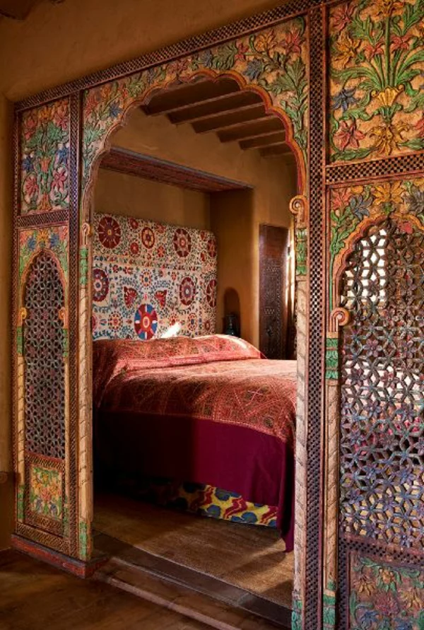 orientalisches schlafzimmer marrokanisch bett