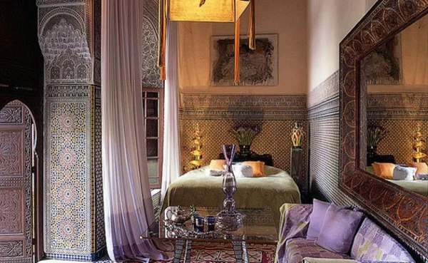 orientalisches schlafzimmer sanfte farben