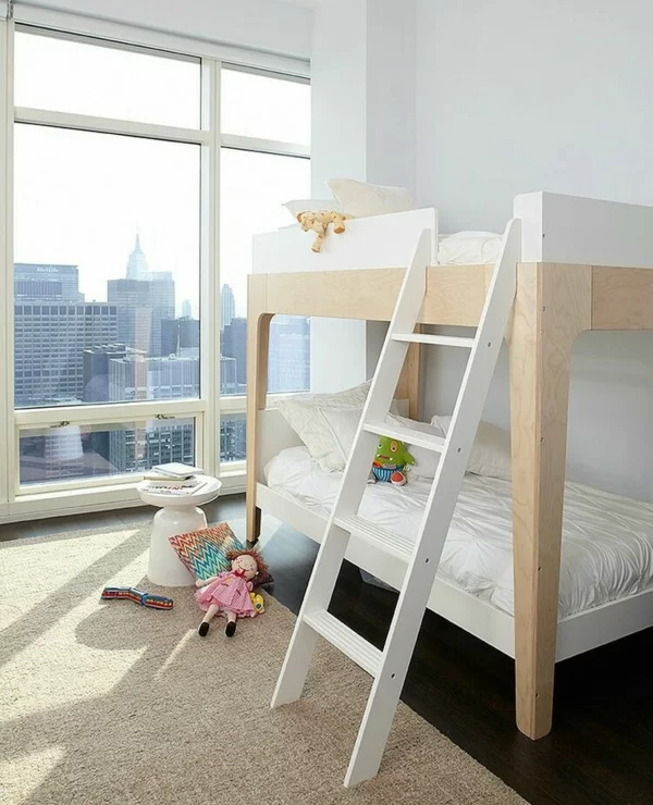 kinder-etagenbett -bilder-jugendzimmer-baby-fenster-sonne
