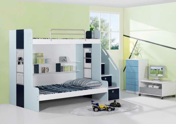 kinder-etagenbett -bilder-jugendzimmer-baby-pastelltöne