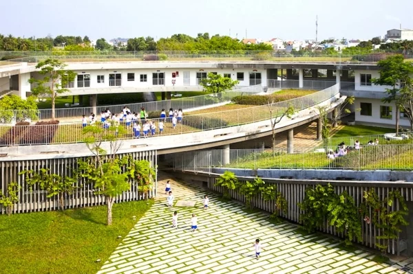 kindergarten heute grünes design vietnam moderne architektur