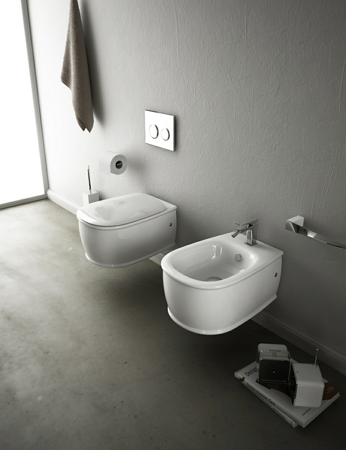 kleines badezimmer einrichten platzsparende wandgestaltung bidet sanitäranlagen
