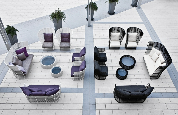 moderne nachhaltige gartenmöbel outdoor lounge möbel tibaldo kolektion designer