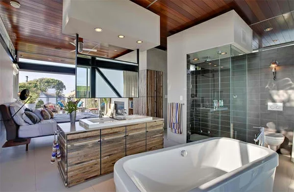 badezimmer design badspiegel schwebend