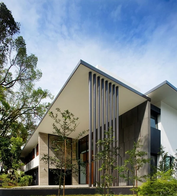 modernes haus singapur screen haus terrasse außenbereich nachhaltige architektur