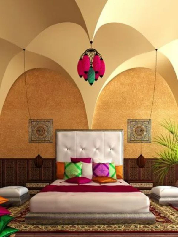 design schlafzimmer bett dekorative decke