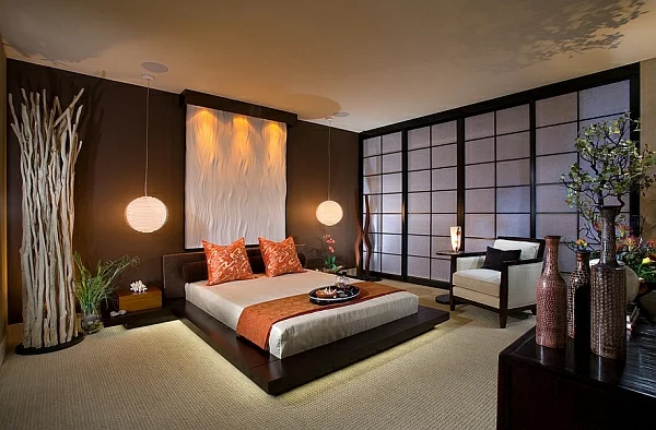 schlafzimmer asiatisches design zeitgenössisch
