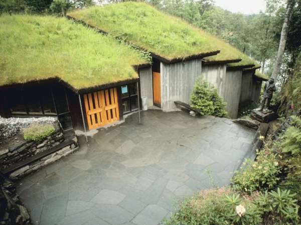 design garten dachbegrünung gartenhaus umweltfreundlich