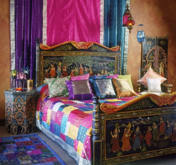 schlafzimmer design orientalisch bett dekoideen 