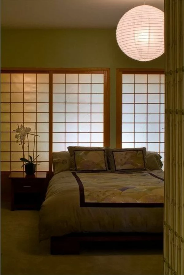 schlafzimmer orientalische inspiration beleuchtung bett