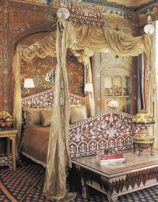 schlafzimmer orientalische inspiration tolles himmelbett