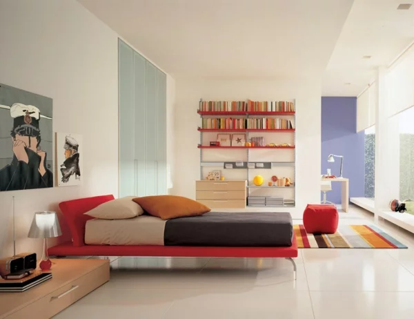 schlafzimmer einrichten deko ideen schlafzimmergestaltung rot