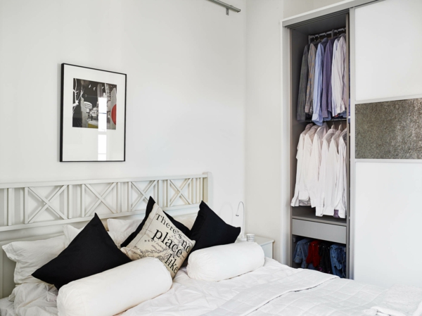 schlafzimmer einrichtungsideen skandinavisches design weiß minimalistisch stilvoll