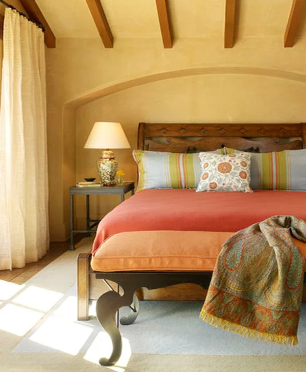 schlafzimmerwand gestalten einrichtungsideen marokkanisch