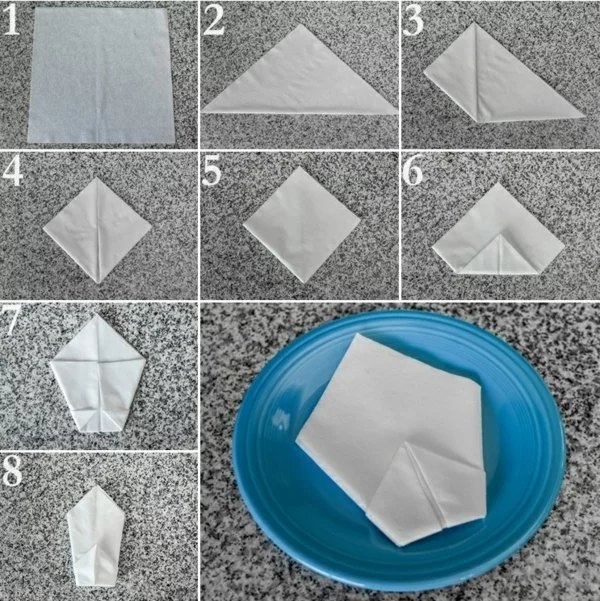servietten falten anleitung papierservietten tischdeko