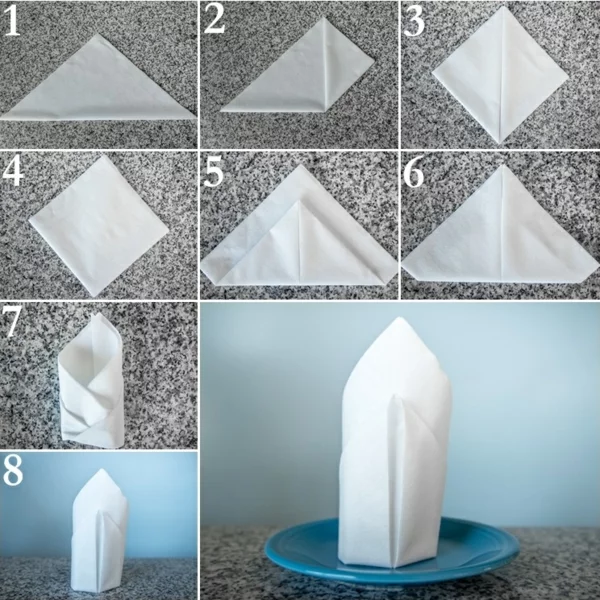 servietten falten anleitung tischdeko weiße papierservietten falten